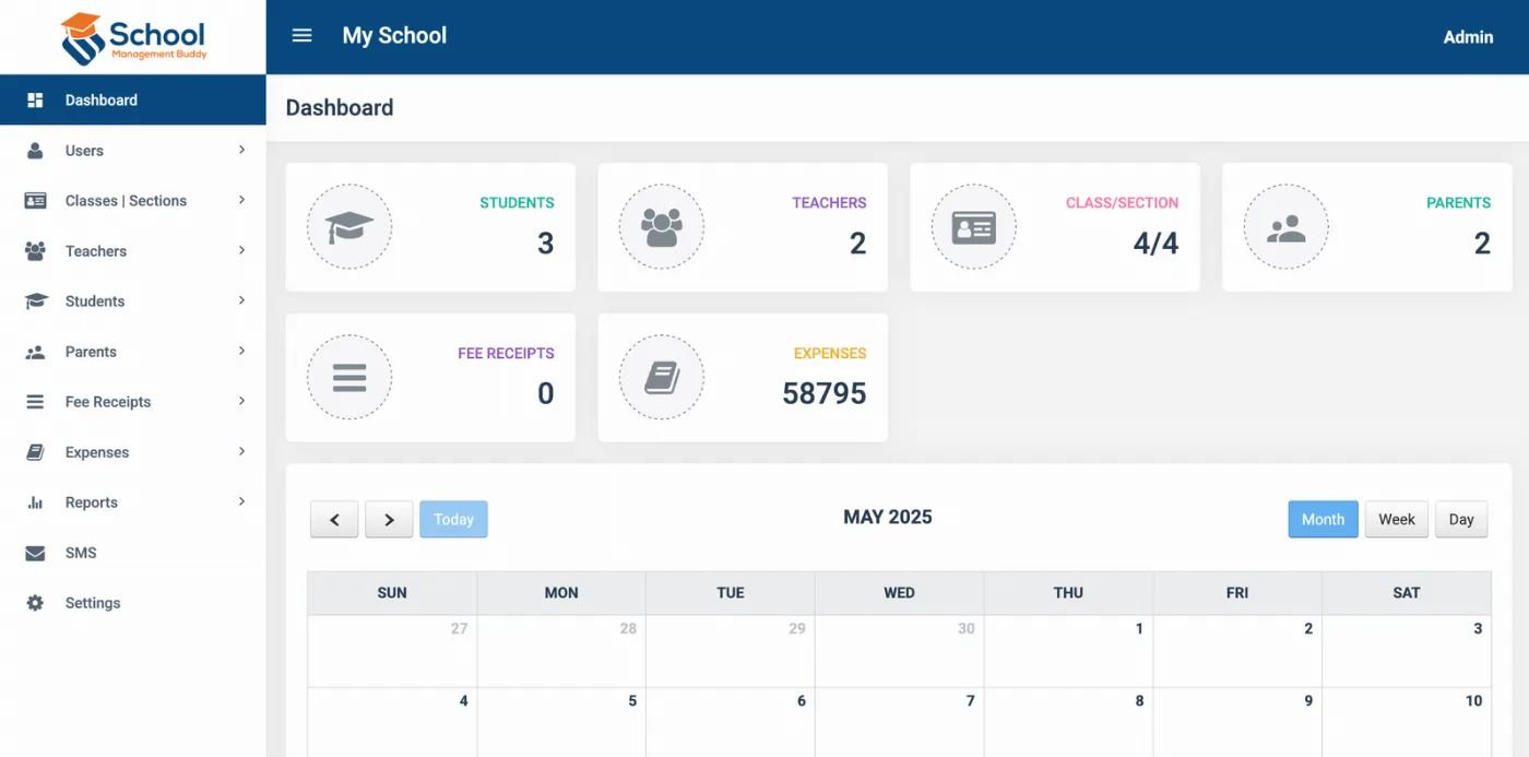 School Management Software website